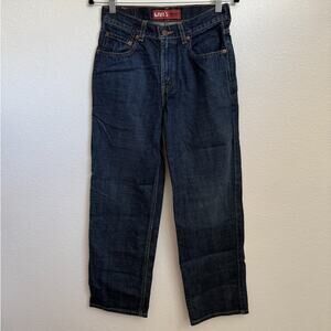 Levi's 27x29 Relaxed Fit 550 Jeans in Dark Blue Wash 100% Cotton